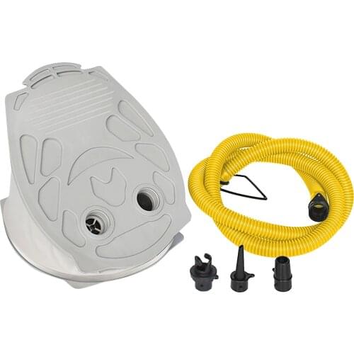 11Inch Inflatable Pump For Inflatable Boat Beds Swimming Ring Kayak Balloon Outdoor Portable Pedal Foot Pump With 3 Adapters