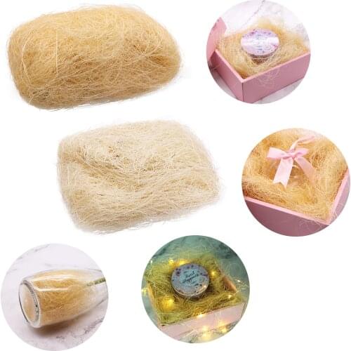 30g/pack Natural Hemp Sisal Gift Box DIY Decor/Jewelry Packaging Filling Material Wedding Gift Filler Packing Material Supplies