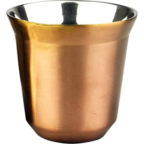 80ml Milk Capsule Mug Double Wall Stainless Steel Espresso Insulated Coffee Cup Espresso Capsule Vacuum cup Powder receiving cup