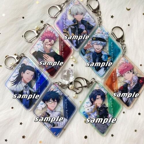 Anime Jujutsu Kaisen Acrylic Keychain Cartoon Keyring Badge Button Brooch Pins Itadori Yuji Gojo Satoru Otsukotsu Yuta
