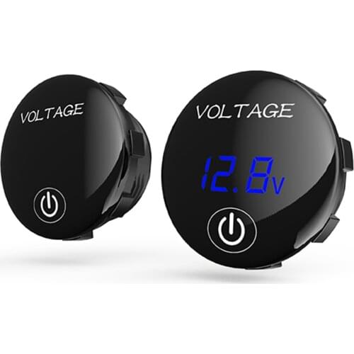 DC 5V-48V LED Panel Digital Voltage Meter Car Motorcycle Battery Capacity Display Voltmeter with Touch ON/OFF Switch