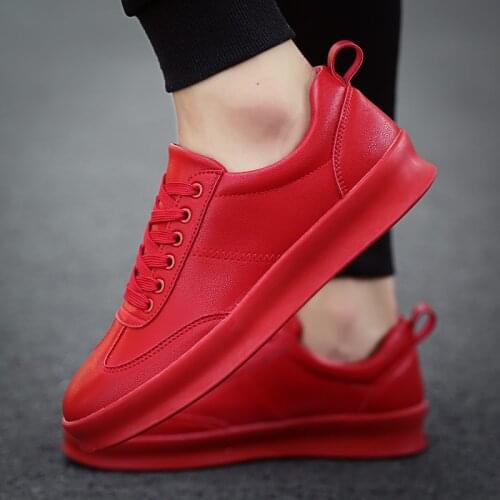 Spring Autumn Mens Outdoor Sneakers Breathable Boys Running Sport Shoe Youth Anti-slip Flats Black, White, Red Classical Shoes