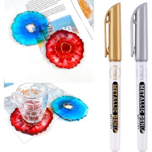 DIY Metallic Waterproof Permanent Paint Marker Pens Gold And Silver For Drawing Students Supplies Marker Craftwork Pen