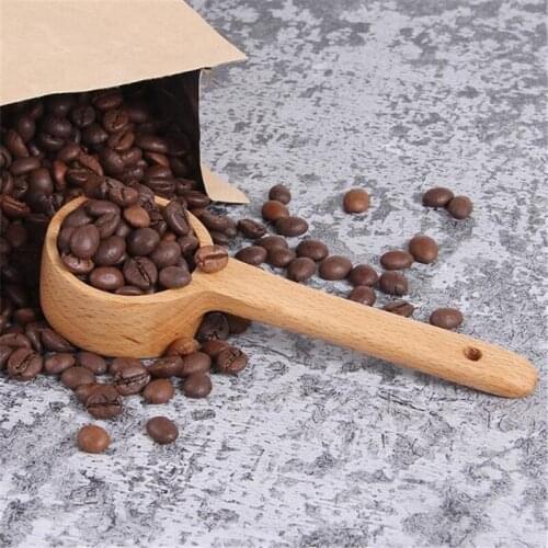 Long Handle Wood Coffee Spoon Natural Wooden Mesuring Spoon Kitchen Soup Spoon Ladle Scoop For Home Restaurant 3 Size