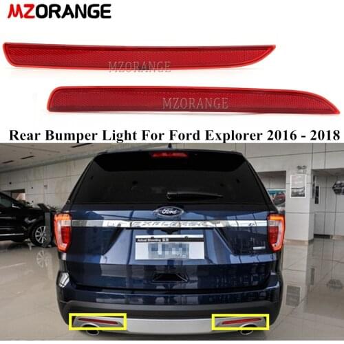 Rear Bumper Lamp Reflector Light For Ford Explorer 2016 - 2018 Rear Brake Turn Signal light Taillight Without Bulb Car Styling