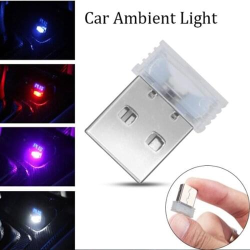 Hot sale 1pc Car LED USB Ambient Light Mood Interior Lamp Plug/Play Emergency Bulbs