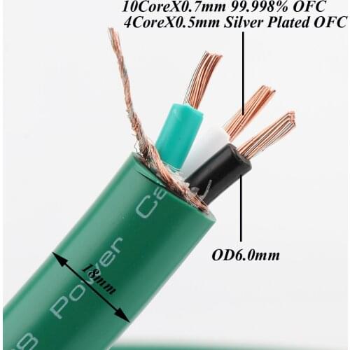 1M HIFI USA 5N copper and silver mixing 2328 POWER CABLE Power Cord line for hifi Diy power cable