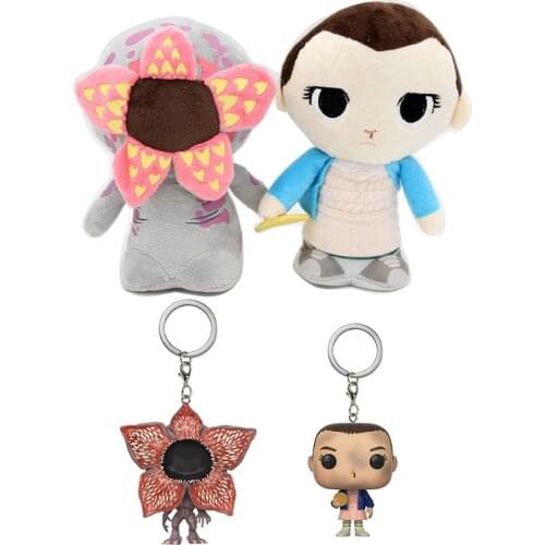 18cm Stranger Things Eleven with Eggo Demogorgon Plush Toy Stuffed Toys doll Keyring Keychain Pendant Kids
