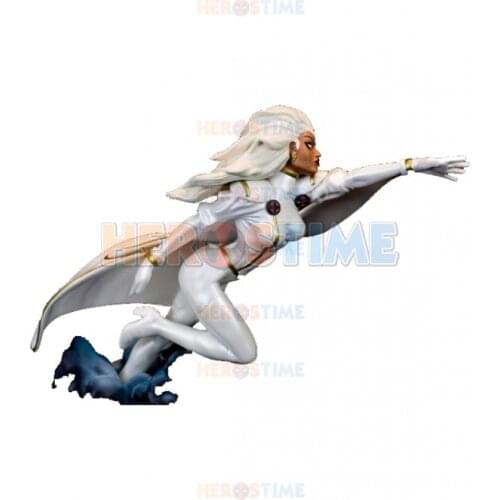 X-men costume White Storm Woman Superhero Costume Halloween cosplay Storm Woman zentai Female suit with Cape