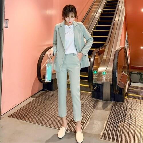 Suit suit female new high quality autumn Korean fashion slim small fragrance temperament small suit tide pant suits for women