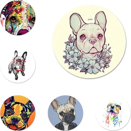 58mm dog american bulldog Funda Etui Icons Pins Badge Decoration Brooches Metal Badges For Backpack Decoration