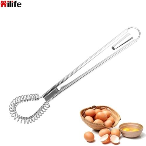 HILIFE Coffee Mixer Milk Frother Foamer Stainless Steel Spring Blender Egg Beater Kitchen Accessories Mini Whisk