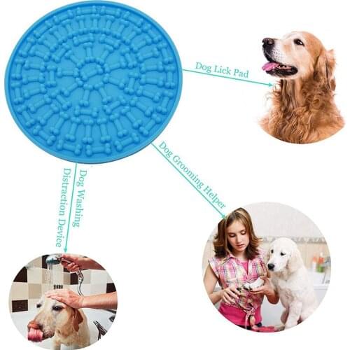 Multifunction Suction Cup Wall Soft Non Toxic Easy Clean Bathing Pet Lick Mat Grooming Home Distraction Feeding Anti Slip