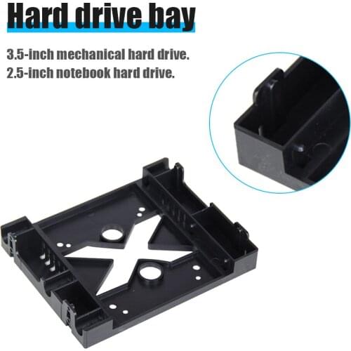 5.25 Optical Drive Position 3.5 inch to 2.5 inch SSD HDD Mounting Fan Adapter Bracket Dock Hard Drive Holder SSD Tray for PC
