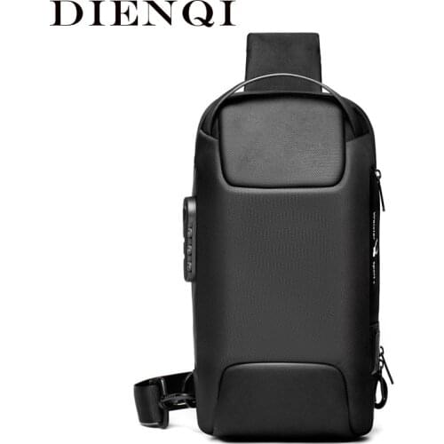 Mens Waterproof USB Oxford Crossbody Bag Anti-theft Shoulder Bag 2021 Multifunction Short Travel Sling Chest Bag Pack For Male