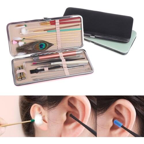 23pcs/Set Ear Wax Removal Tool Kit Ear Picking Set with LED Light Earwax Remover Spoon Ear Cleaning Care Tools For Ear Care