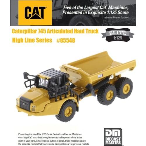 2021 New DM Caterpillar 1:125 Scale CAT 745 Articulated Haul Truck-High Line Series by Diecast Master for Collection gift #85548