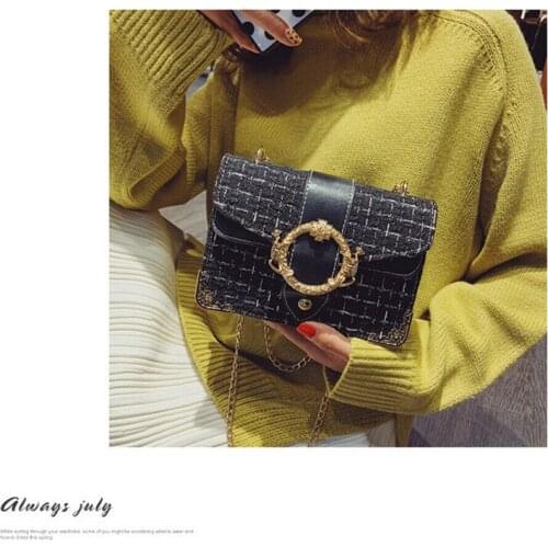 New Women Bag Fashion Leather Messenger Crossbody Shoulder Bag Lady Chain Evening Tote Bag Mini Travel Street Handbag