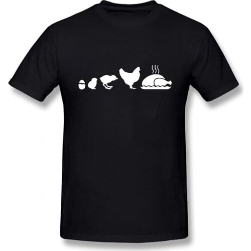 New Summer Style Egg To Chicken Evolution Funny How Eggs Are Made T Shirt Men Casual Short Sleeve Turkey Christmas T-shirt