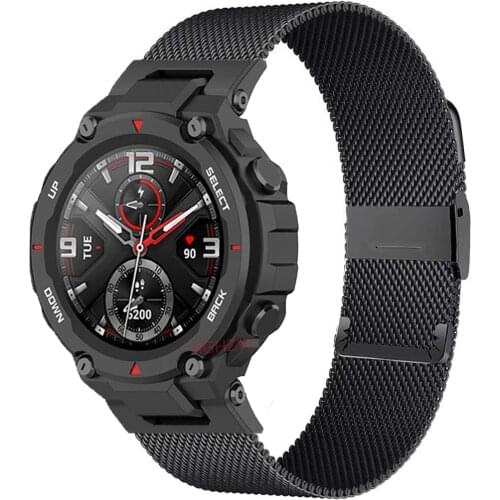 Band For Amazfit T Rex Pro Smart Watch Strap Metal Stainless Steel Bracelet For Xiaomi Huami Amazfit T Rex Sport bracelet