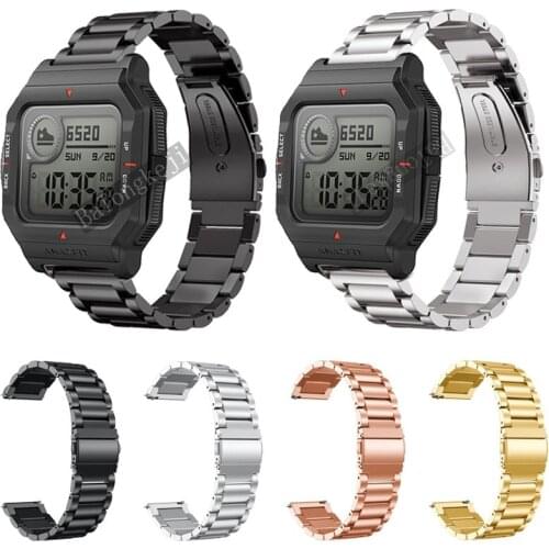 Stainless Steel Straps For Amazfit Neo Smartwatch Band Replacement Wristband For Xiaomi Huami Amazfit Neo Acccessories Bracelet