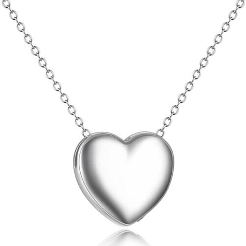 Heart Cremation Urn Necklace For Ashes Memorial Pendant