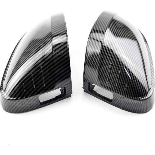 Carbon black Side Rear View Rearview Mirror Replace Cap Cover For Audi A4 S4 RS4 B9 2016 -2020 A5 S5 RS5 8W6 Car Styling