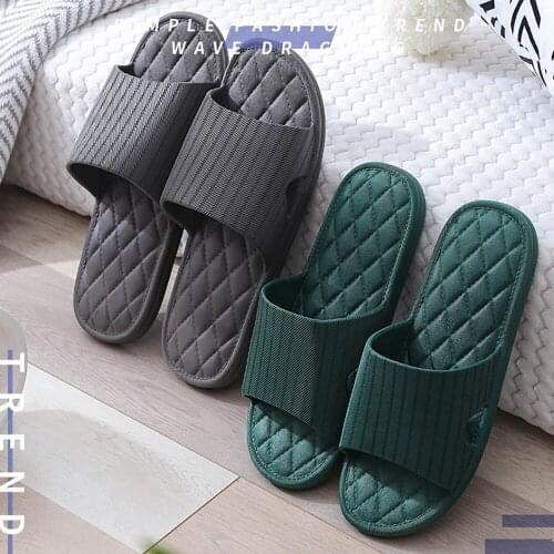 Room Slippers Shoes Men 2021 New Non-slip Slippers Couple Soft Bottom Flat Bottom Casual Plastic Sleppers Slides Men Slippers