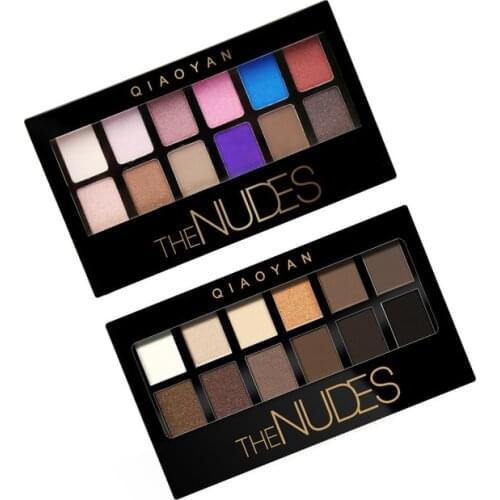 New Professional Eye shadow Cosmetic Matte Eye Shadow 12 Colors Make Up Set Nudes Palete Eyeshadow Palette Brighten