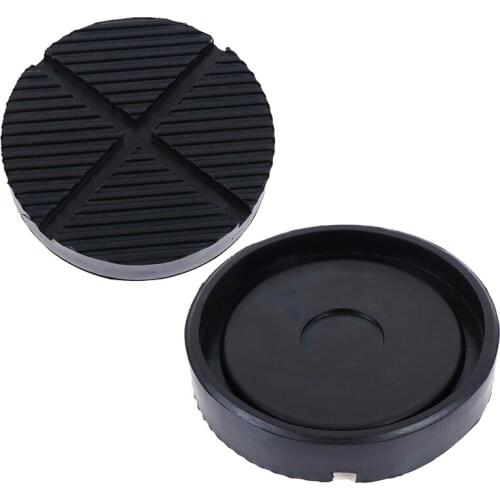 Universal car cross slotted frame rail floor jack rubber pad adapter for weld