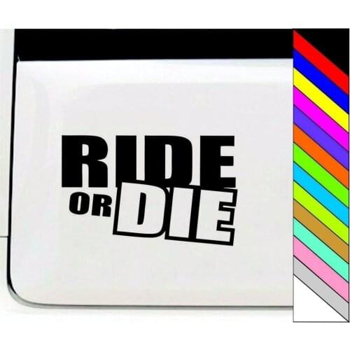 Fast Furious RIDE OR DIE Vinyl Sticker Funny Bumper Rude Graphic Decal window Door Decor 14x8.8cm