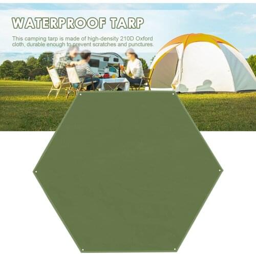 Outdoor Waterproof Camping Tarp Multifunctional Picnic Beach Mat Tent Footprint Tent Footprint Hexagonal Moistureproof refined