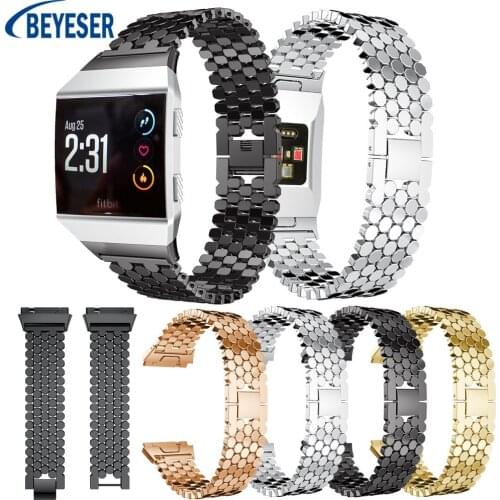 High quality Genuine Elegant Luxury Stainless Steel Metal Band Replacement for Fitbit Ionic Smartwatch Wrist band Accessories