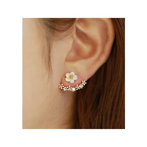 2019 Fashion Jewelry Cute Cherry Blossoms Flower Stud Earrings for Women Several Peach Blossoms Earrings
