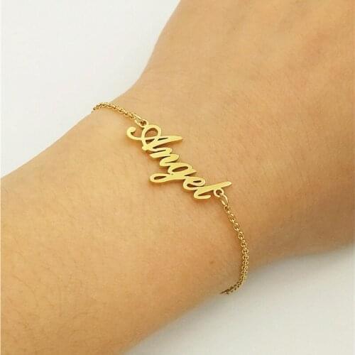 Stainless Stell Custom Bracelet Women Fashion Customized Personalizado Gold Vintage Pulseira Feminina Girt For Girl