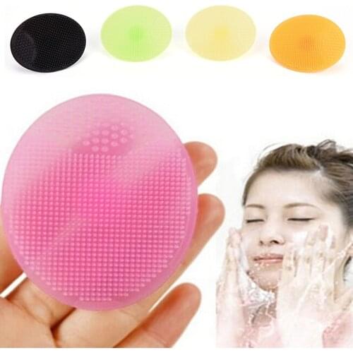 Face Facial Exfoliating Brush Wash Cleaning Pad SPA Skin Scrub tool womens makeup remover product 1Pcs