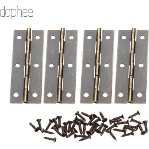 Dophee 2/4/10pcs Zinc Alloy Flap Hinge Counter Back Flap Backflap Hinge for Cabinet Cupboard Jewelry Box Furniture Hinges
