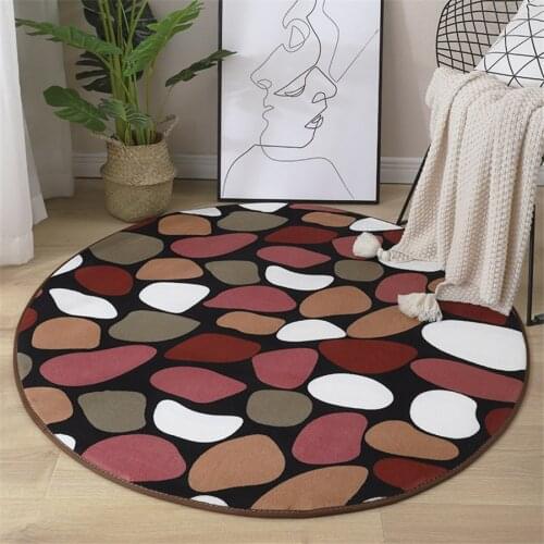 2021 Newest Round Pattern Design Coral Velvet Carpet Sofa Carpet Memory Foam For Bedroom Living Room Children rug Yoga Mats
