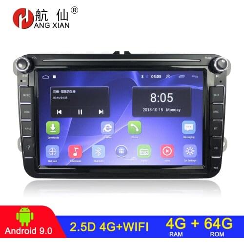 4G+64G 2 din Android 9.1 Car Radios GPS Multimedia Player For VW/Volkswagen/Golf 5 6/Passat/b7/b6/Skoda/Seat/Octavia/Polo/Tiguan