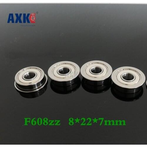 Axk F608zz Bearing Abec-5 (10pcs) 8*22*7 Mm Flanged F608z Ball Bearings F608 Zz
