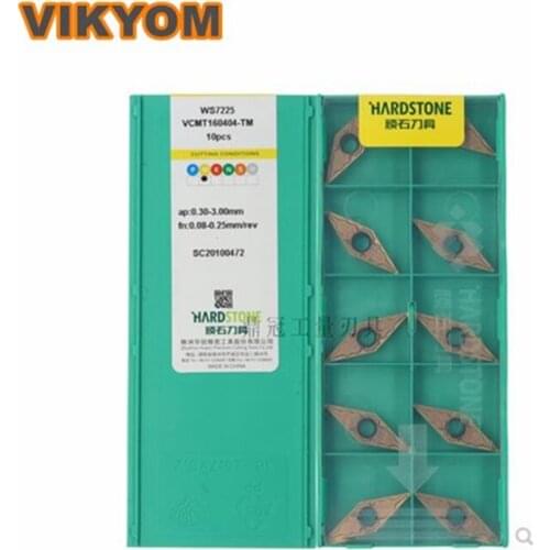 Free Shipping High Quality 10pcs/Lots VCMT160404-TM WS7225 VCMT160408 CNC Blade Stainless Steel