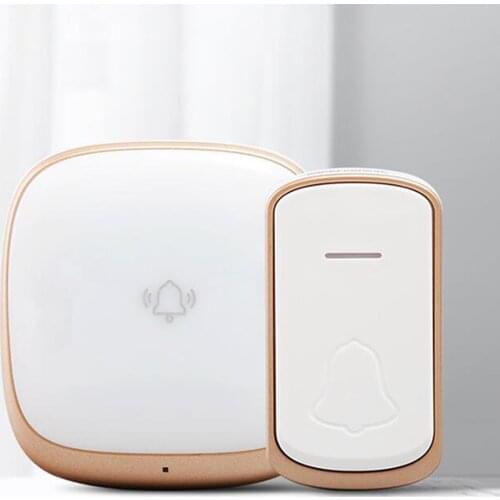 Wireless Door Bell Easy Install Long Range 36 Melodies 5 Volume Levels CD Quality Sound for Home Babies White