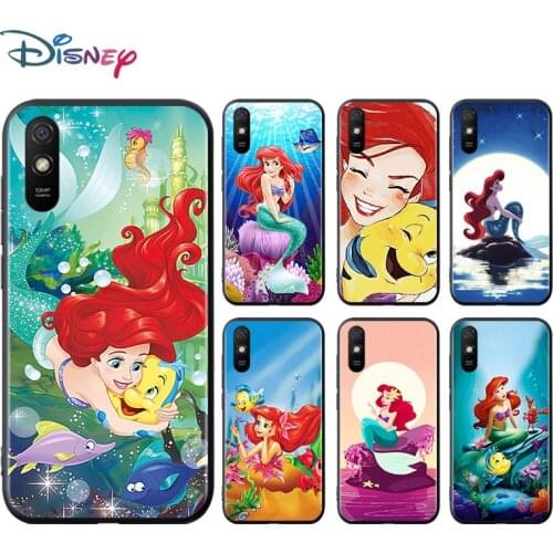 Mermaid Princess Cute for Xiaomi Redmi 10X Pro 9C 9A 9I 9T 9 GO K30S Ultra K20 8 7 S2 6 5 4X Pro Soft Black Phone Case