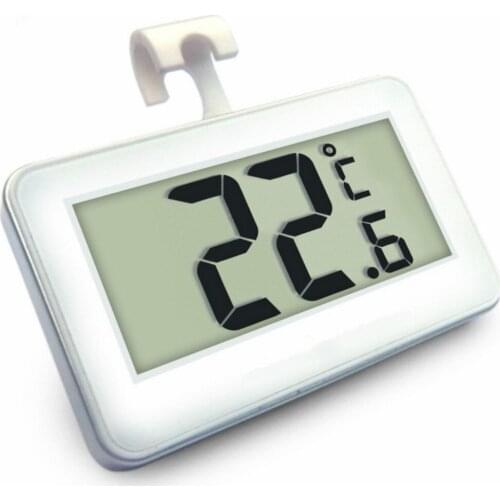 Refrigerator Fridge Thermometer Digital Freezer Room Thermometer Waterproof, Large LCD Display, Magnetic & Hanging Hook Kitchen