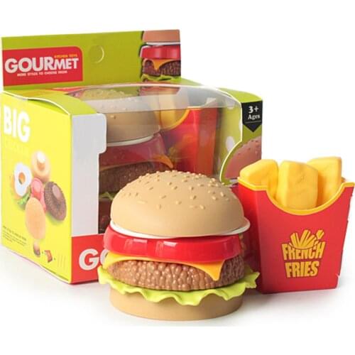 Children Simulation Food Toys Pretend Play Hamburger French Fries Kitchen Toy Educational Toys Gift