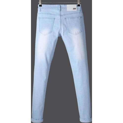 Pure Cotton Good Quality 4 colors Skinny Jeans Men Spring and Autumn Slim fit Jeans Men Elastic Denim Pants Cowboy Trousers