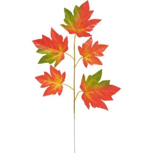 Artificial Silk Maple Leaves For Home Wedding Party Decor Craft Multicolor Fall Vivid Flower Leaf Decor Leaves