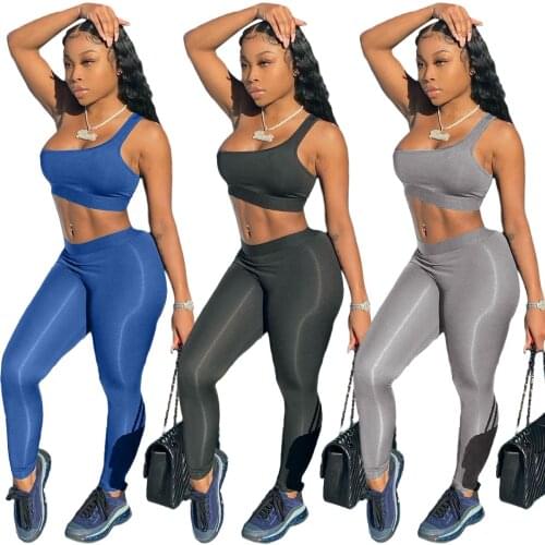 Gym Set Women Fitness Yoga Set Sports Suits High Waist Legging Push Up Bra 2 Peice Set Sportswear
