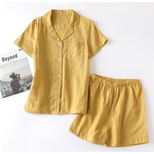 SeeBest Summer Couple Pajamas Set Comfy Lazy Cotton Pajamas Sleepwear Homewear Loungewear Casual Pajamas for Women Men