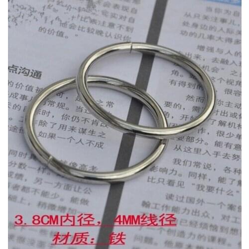 Wholesale 20pcs 38mm Silver Metal Rounded type Ring handmade Buckle DIY accessories for bags and Backpack hardwares